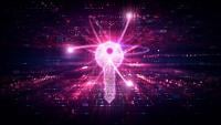Housekey on a dark circuit background