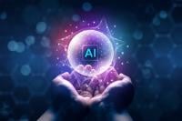 Image showing AI text in a globe